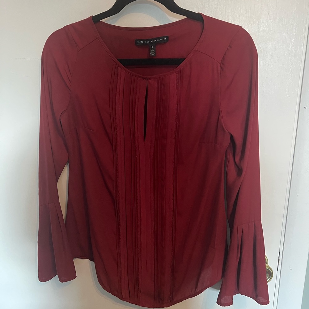 White House Black Market Bell Sleeved Blouse